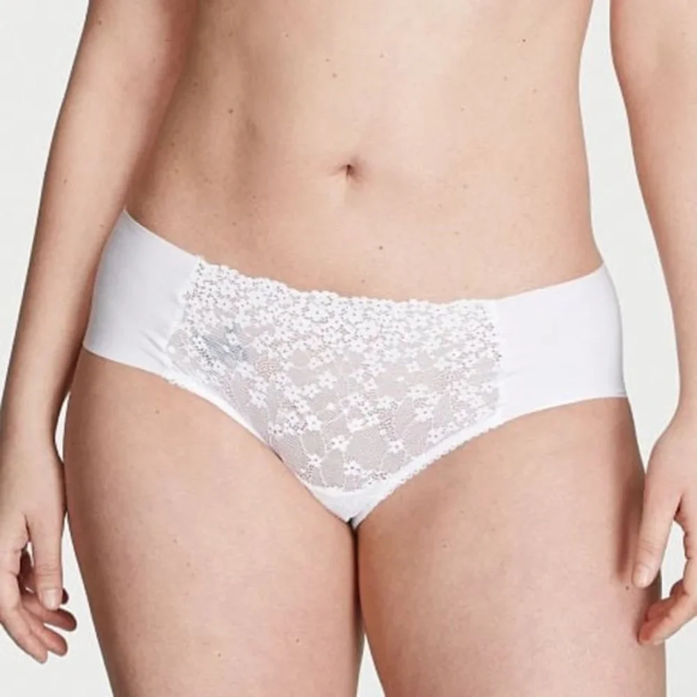 Victoria's Secret Sexy Illusions No-Show Lace Cheeky Panty White - Picture 1 of 9